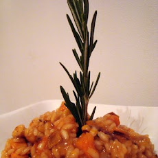 Sweet Potato Risotto with Spicy Maple Glazed Walnuts