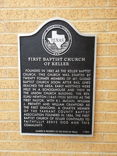 First Baptist Church of Keller Historical Marker