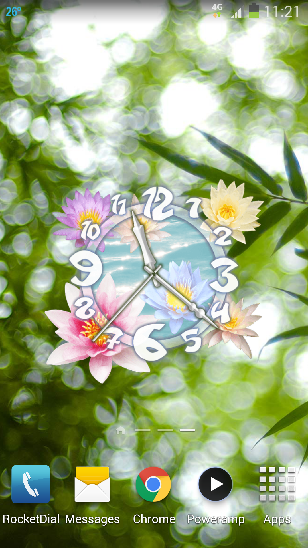 Android application Flower Clock Live Wallpaper screenshort