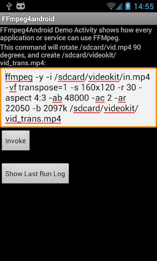 ffmpeg-4-android for android screenshot
