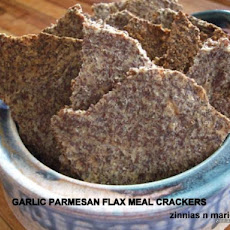 Low Carb - Garlic Parmesan Flax Seed Crackers