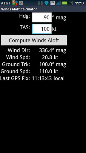 Winds Aloft Calculator