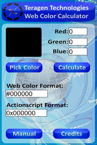 Teragen Web Color Calculator