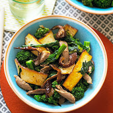 Pressed Tofu, Roast Duck, and Broccolini Stir-Fry
