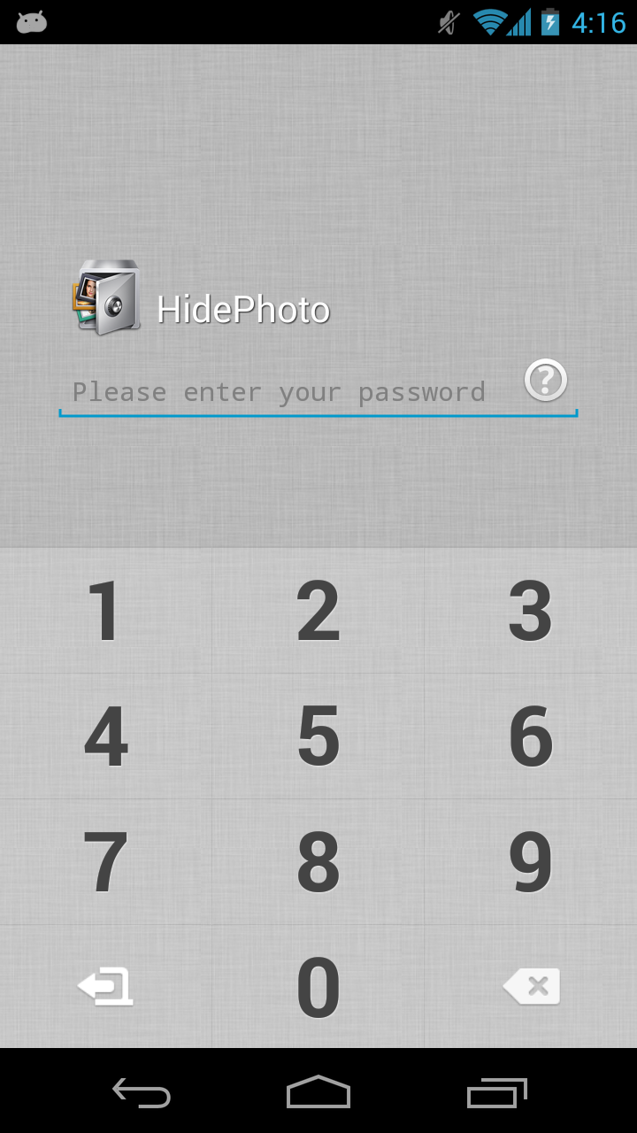 Android application HidePhoto screenshort