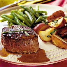 Steaks with Caramel-Brandy Sauce