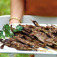Lemon Flank Steak Skewers