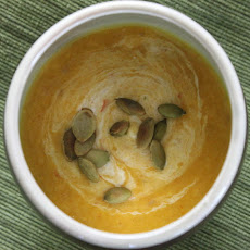 Chilled Mango Soup with Crema and Pepitas