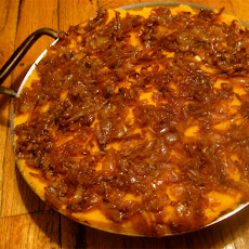 Semi-Sweet Potato Mash with Spiced Caramelized Onions