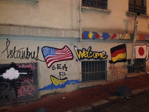 Welcome Flag Mural
