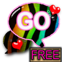 Rainbow Zebra Theme GO SMS PRO mobile app icon