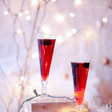 Blackberry Champagne Cocktail