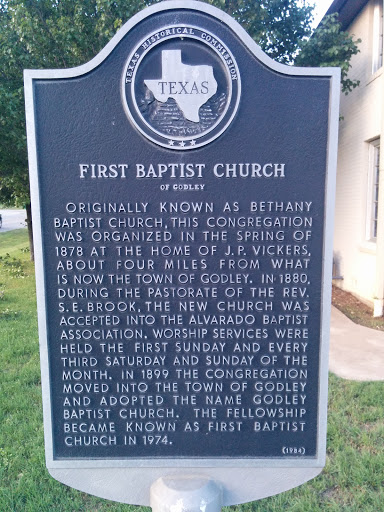 First Baptist Church of Godley Historical Marker