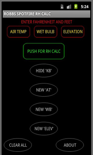 FIREFIGHTER RH CALCULATOR