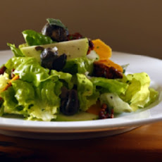 Bibb and Butternut Salad with Pumpkin Seeds, Cracklings and Cranberry Vinaigrette