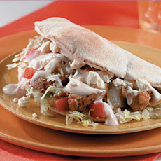 Chicken Pitas with Yogurt-Dill Sauce