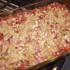 I-Crave-Rhubarb Crisp (With Strawberries!)