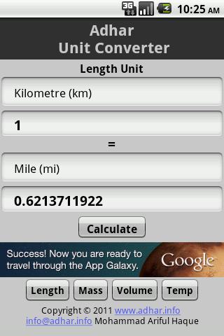 Adhar Unit Converter