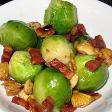 Braised Brussels Sprouts, Pearl Onions and Chestnuts