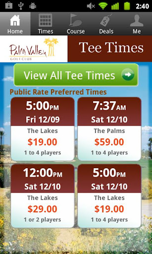 Palm Valley Tee Times