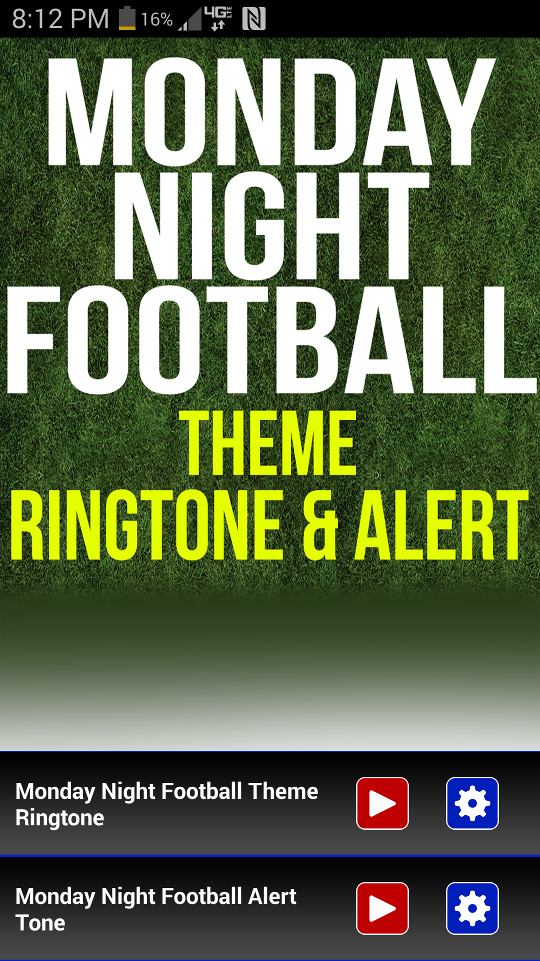 Android application Monday Night Football Ringtone screenshort