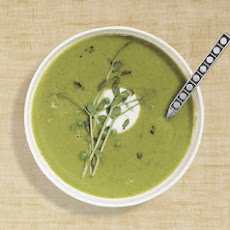 Green Pea Soup with Tarragon and Pea Sprouts