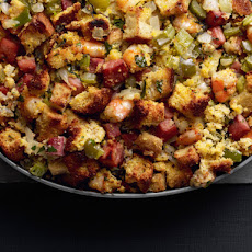 Cornbread Stuffing With Shrimp and Ham