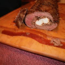 Lobster Stuffed Beef Tenderloin and Bearnaise Sauce