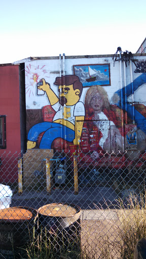 Kurt Cobain & Matt Groening Mural