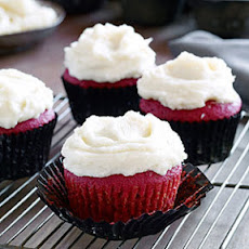 Red Velvet Cupcakes with Orange Buttercream