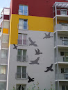 Fassade Mit Vögeln
