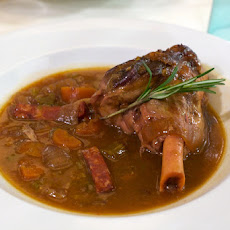 Slow-Cooked Lamb Shanks With Lentil Ragout
