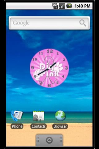 Pink Volleyball Clock