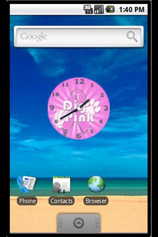 【免費個人化App】Pink Volleyball Clock-APP點子