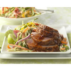 Smoke And Fire Pork Tenderloin with Sweet Onion Slaw