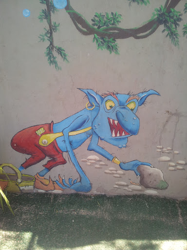 Evil Smurf Wall Mural
