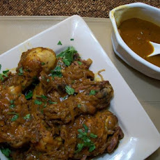 Moroccan Braised Chicken Legs and Thighs With Carrot Juice, Date