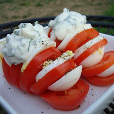 Tomates Farcies D'oeuf (Egg-Stuffed Tomato W/Herb Mayo - France)
