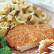 Pork Schnitzel with Caramelized-Onion Egg Noodles