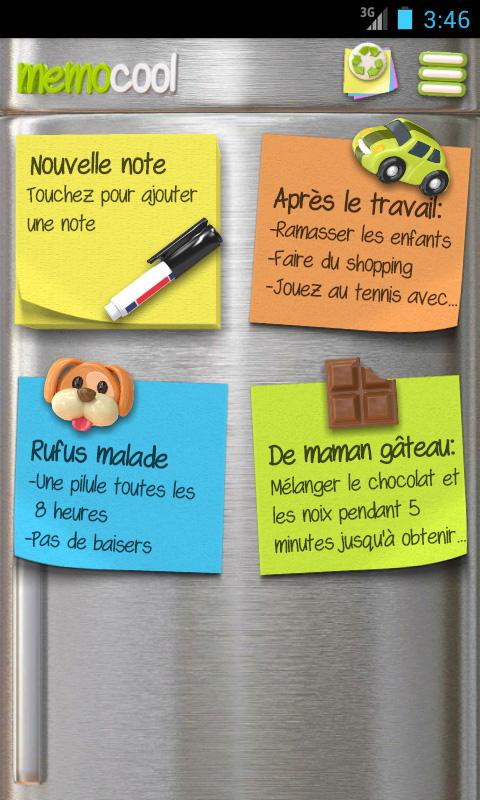 Android application Notes - MemoCool screenshort