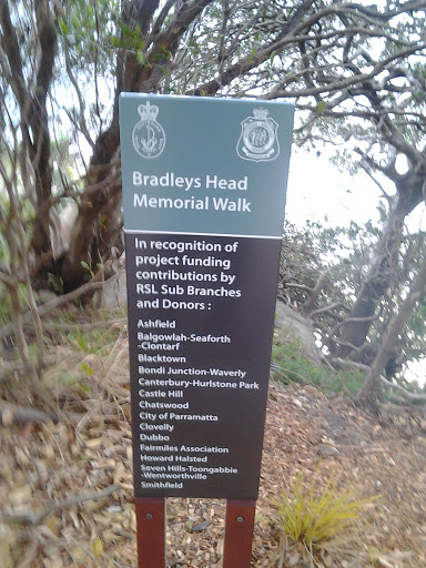 Bradley's Head Memorial Walk