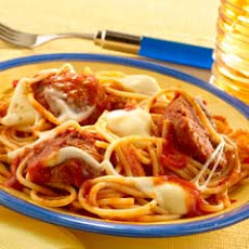 Quick String Cheese Spaghetti & Meatballs