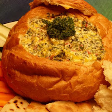 Baked Spinach Dip Loaf