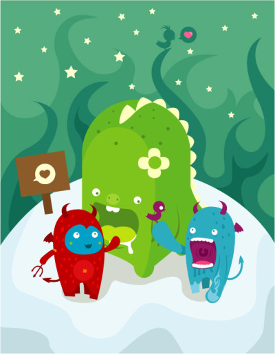 Vector monsters anticipating Halloween! vmonsters001 Vector monsters anticipating Halloween!