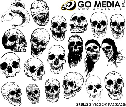 drawn skulls