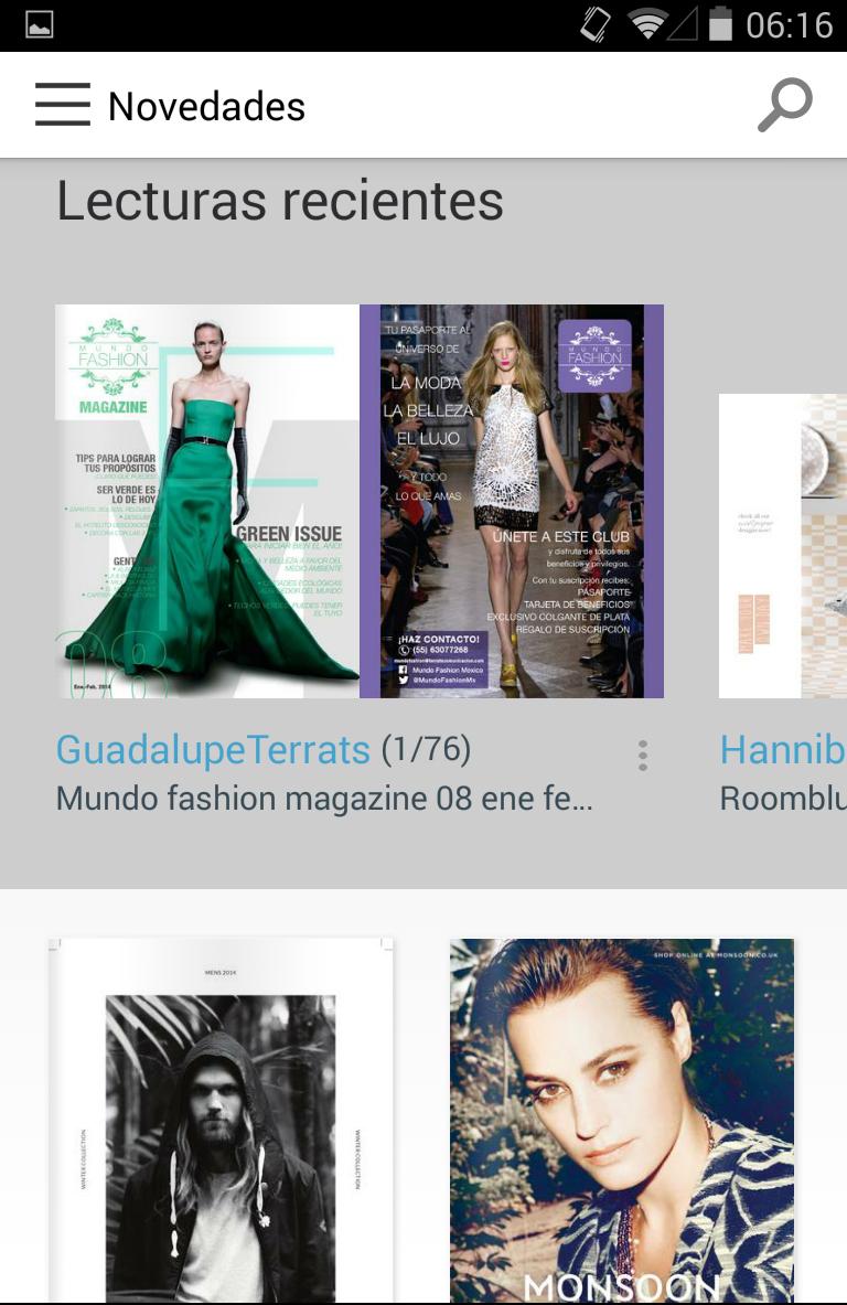 Android application Issuu - “Create & Discover Stories” screenshort