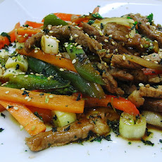 Vegetable and Beef Stir-Fry With Brown Rice