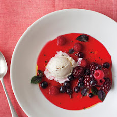Mixed Berry Gazpacho with Basil