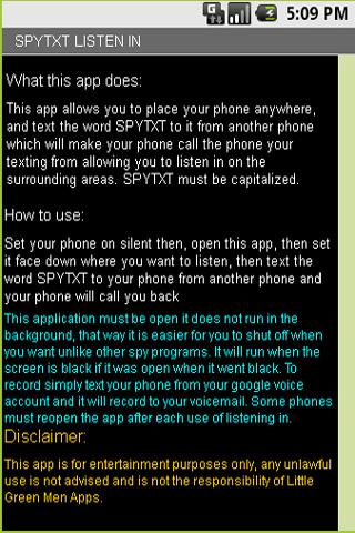 SPYTXT Listen In