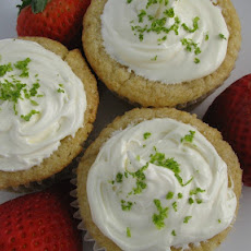 Strawberry-Lime Stuffed Cupcakes
